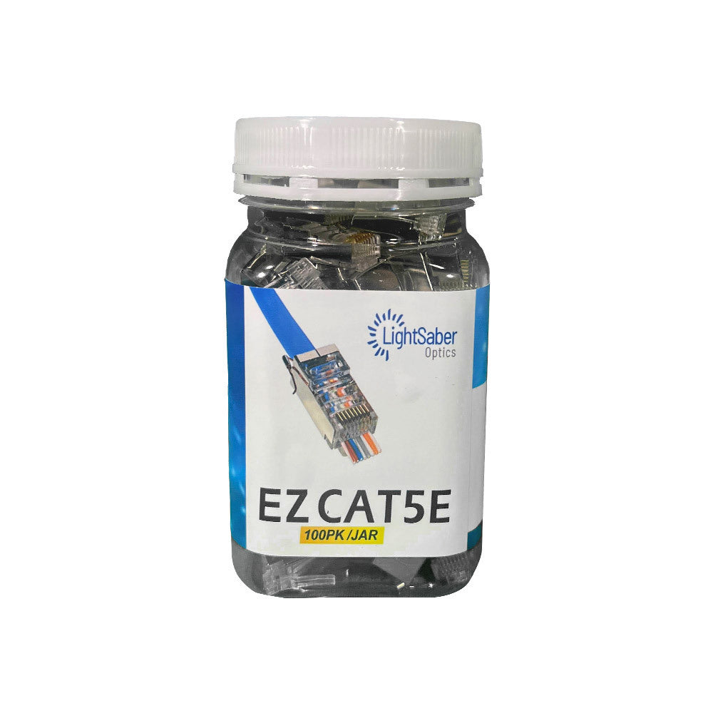 CAT5E STP Shielded w ESD Hook 8P8C Connector 100PK/JAR