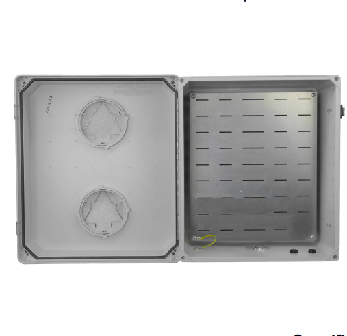 Hana Wireless HW2-N12-V Gen 2 FRP NEMA 12x10x5 Vent Mount Plate