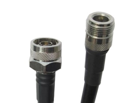 BSC LMR-400 CABLE TYPE N-MALE TO N-FEMALE CONNECTORS 10FT.