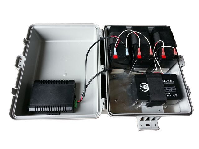 TYCON UPS-PL2424HP-18 UPSPro, Polycarbonate Enclosure, 24VDC Battery, 24VDC PoE Out, 18Ah Capacity