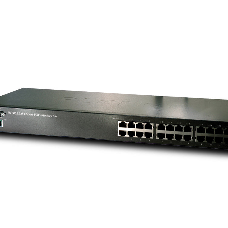 PLANET POE-1200G 12-Port 802.3af Gigabit POE Hub (200W)