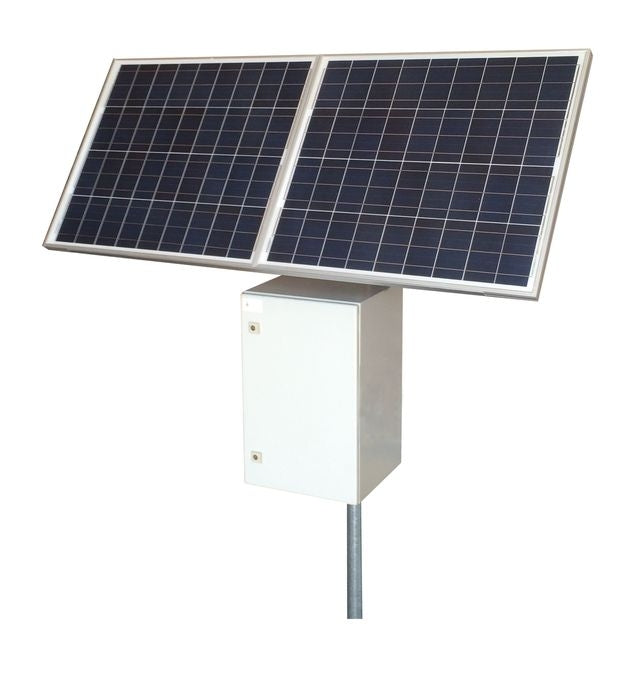 RemotePro 35W Continuous Remote Power System,160W Solar Panel & Mount, Steel Enclosure, 12V 102Ah Battery, 24