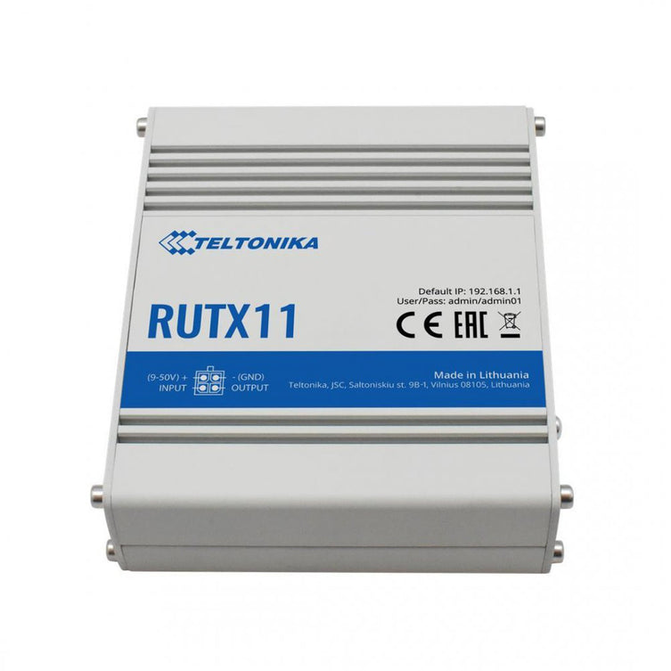 Teltonika RUTX11 4G LTE Router (CAT 6) 4 Ethernet, WIFI, GPS, and Bluetooth