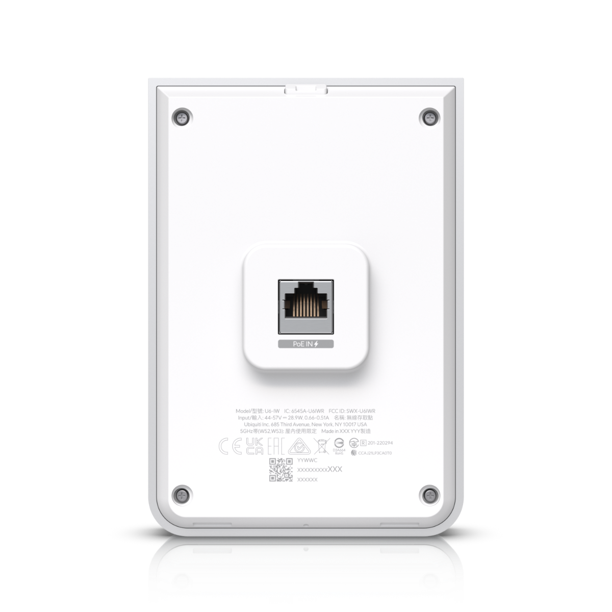 Ubiquiti U6-IW-US Wall-Mounted WiFi 6 Access Point With PoE