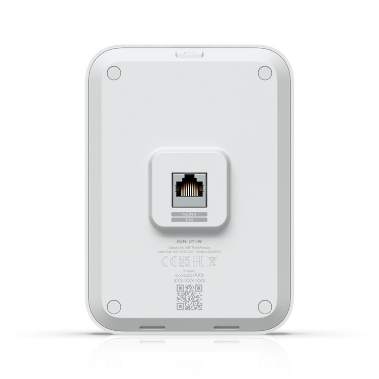 Ubiquiti U7-Wall Wall-mounted WiFi 7 AP with 6 spatial streams and 6 GHz