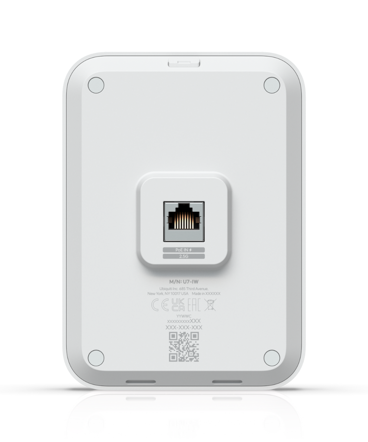 Ubiquiti U7-Wall Wall-mounted WiFi 7 AP with 6 spatial streams and 6 GHz