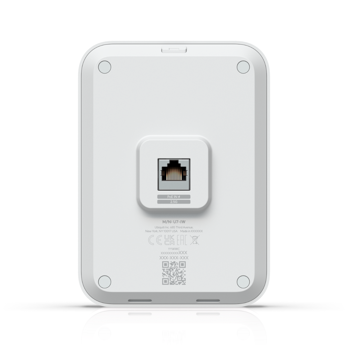 Ubiquiti U7-Wall Wall-mounted WiFi 7 AP with 6 spatial streams and 6 GHz