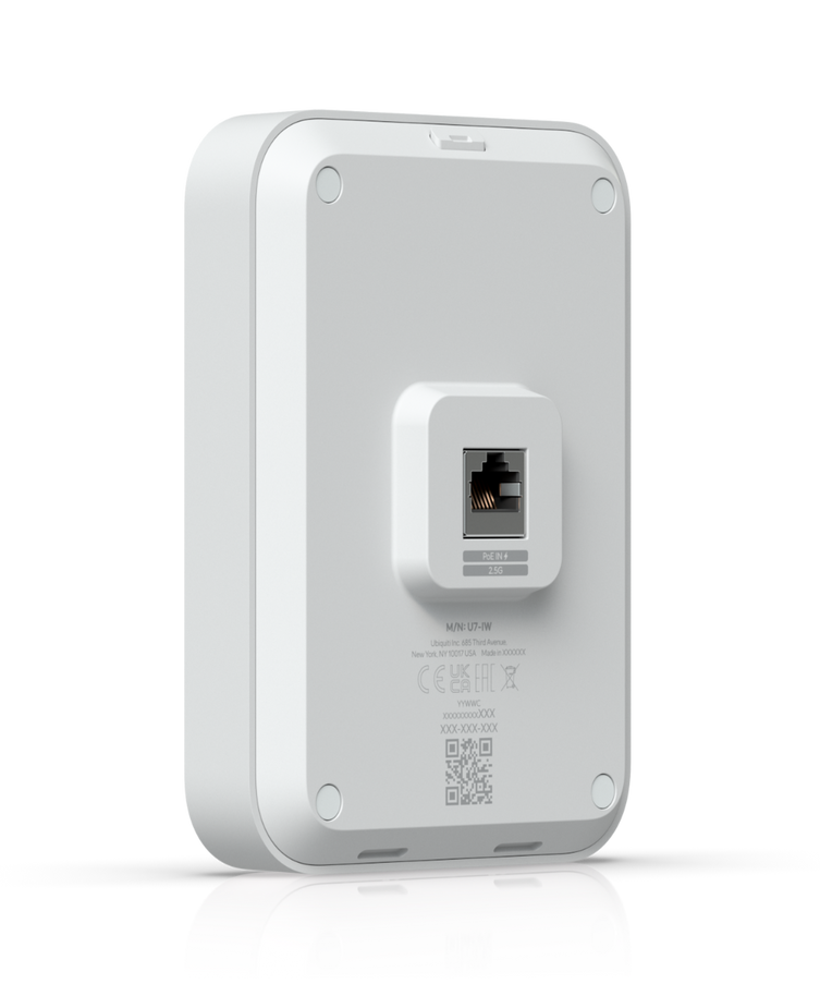 Ubiquiti U7-Wall Wall-mounted WiFi 7 AP with 6 spatial streams and 6 GHz
