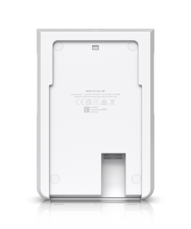 Ubiquiti U7-Pro-Wall Wall-mounted WiFi 7 AP with 6 spatial streams and 6 GHz