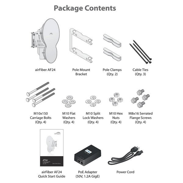 Ubiquiti airFiber 24 GHz Point-to-Point 1.4 Gbps Radio (must buy 2 for complete link)