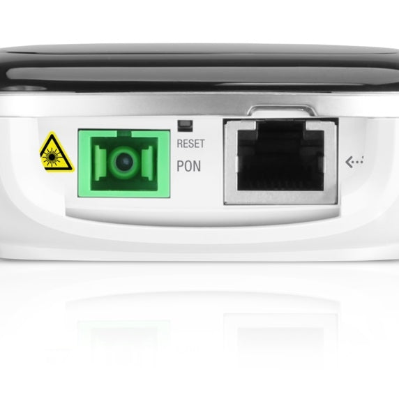 Ubiquiti UFiber UF-NANO GPON Optical Network Unit CPE, Passive PoE Input, LED Display, Wall Mountable