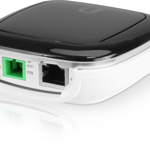 Ubiquiti UFiber UF-NANO GPON Optical Network Unit CPE, Passive PoE Input, LED Display, Wall Mountable