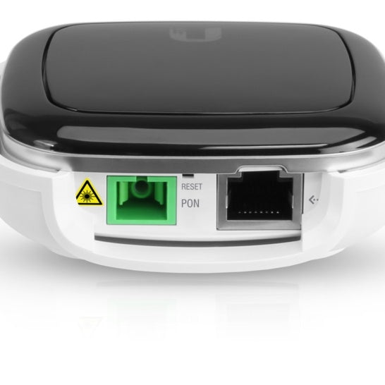 Ubiquiti UFiber UF-NANO GPON Optical Network Unit CPE, Passive PoE Input, LED Display, Wall Mountable