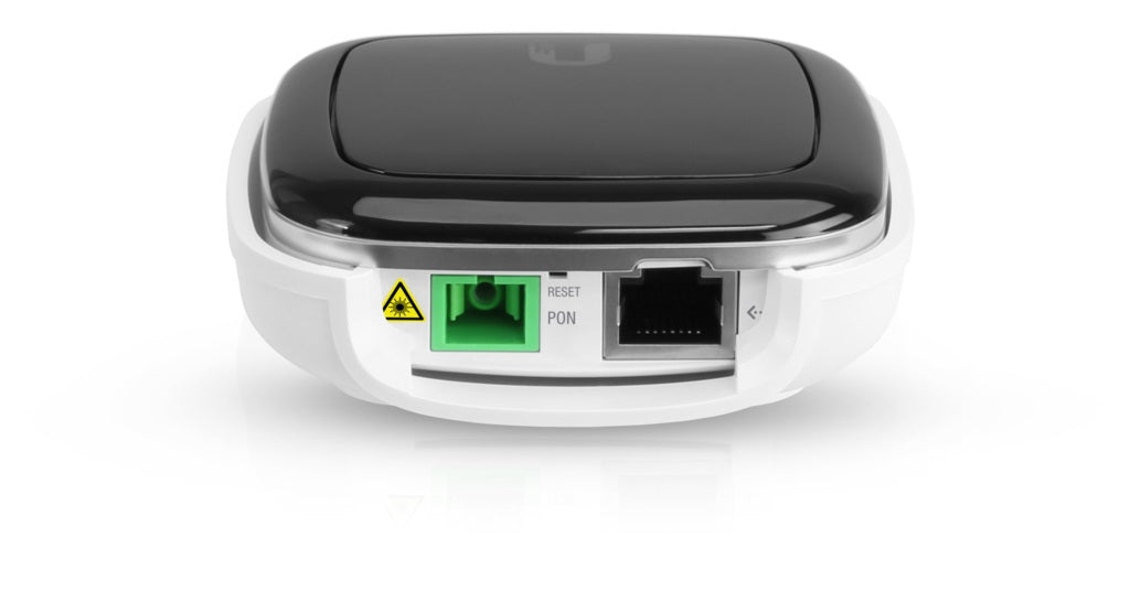 Ubiquiti UFiber UF-NANO GPON Optical Network Unit CPE, Passive PoE Input, LED Display, Wall Mountable