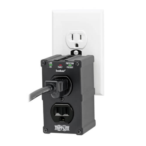 Tripp Lite Isobar Surge Protector Wall Mount Direct Plug In 2 Out 1410