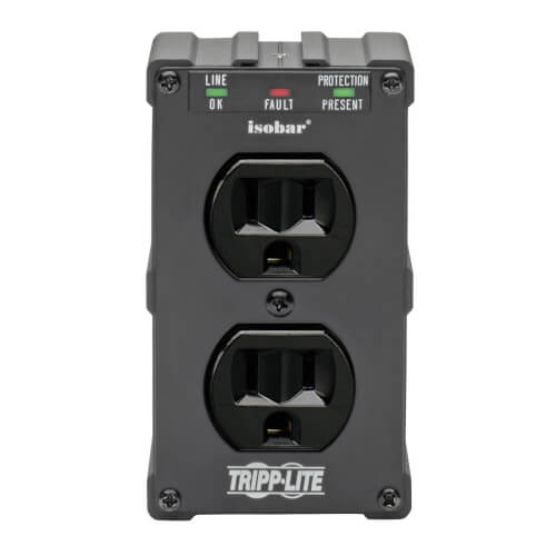 Tripp Lite Isobar Surge Protector Wall Mount Direct Plug In 2 Out 1410