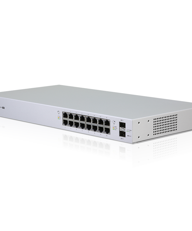 Ubiquiti US‑16‑150W 16-Port Managed PoE+ Gigabit UniFi Switch with SFP, 150W