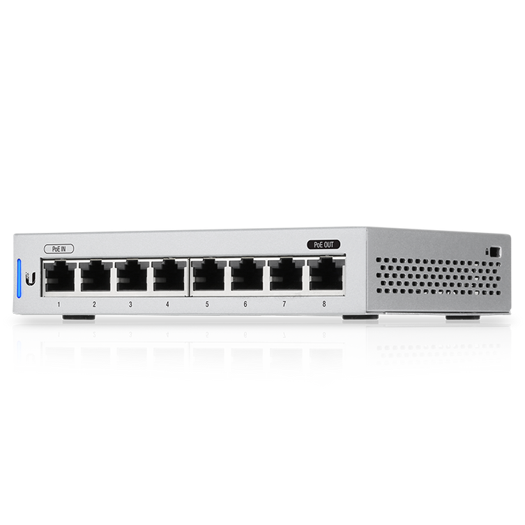 Ubiquiti US-8 UniFi 8-Port Gigabit PoE Compliant Managed Switch