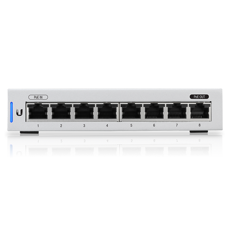 Ubiquiti US-8 UniFi 8-Port Gigabit PoE Compliant Managed Switch
