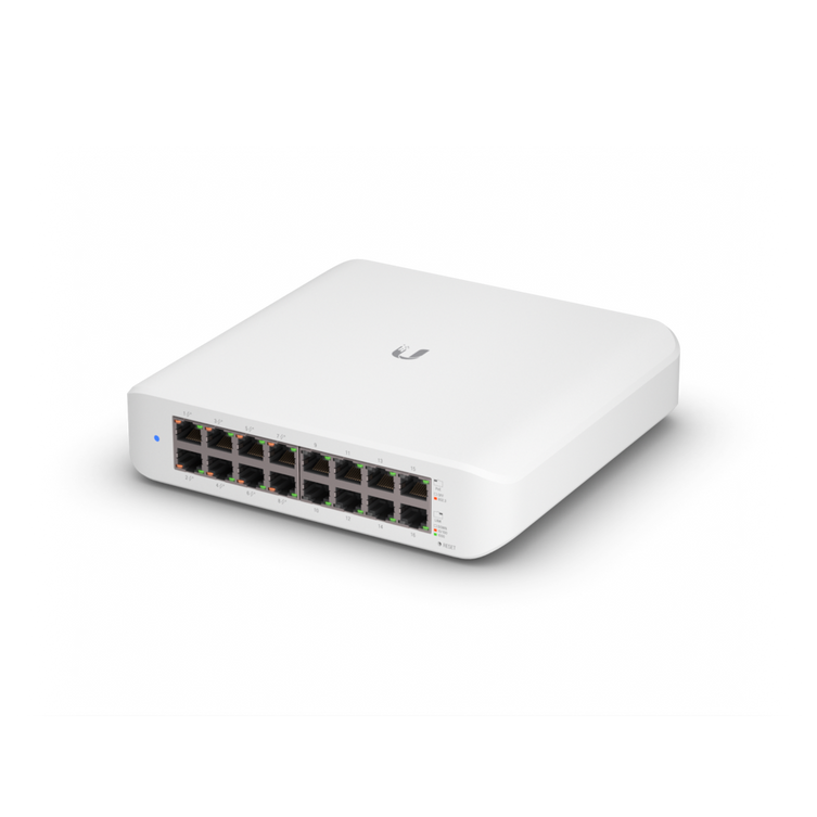 Ubiquiti UniFi Lite 16-Port Layer 2 Gigabit Ethernet Switch 8-Port PoE+