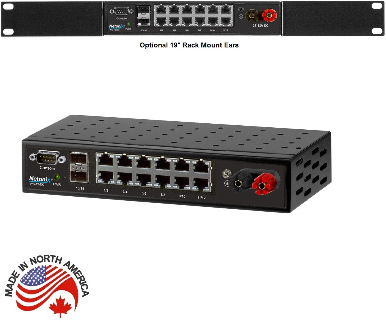 Netonix WS-12-DC 12-Port Managed PoE Switch (2-Port SFP)