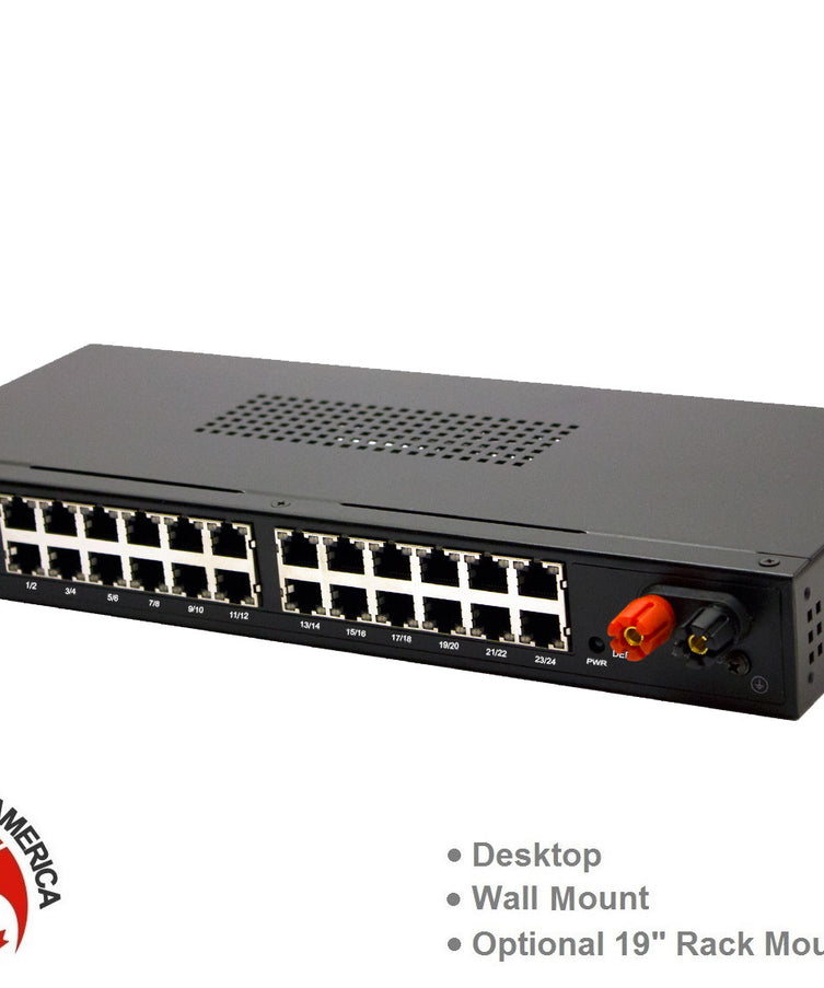 Netonix WS-26-500-DC 26-Port 500W Gigabit Ethernet Passive PoE Switch 2-Port SFP